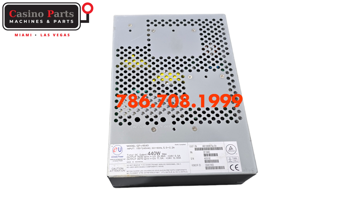 Igt Avp - 440W Power Supply 8443 Supplies