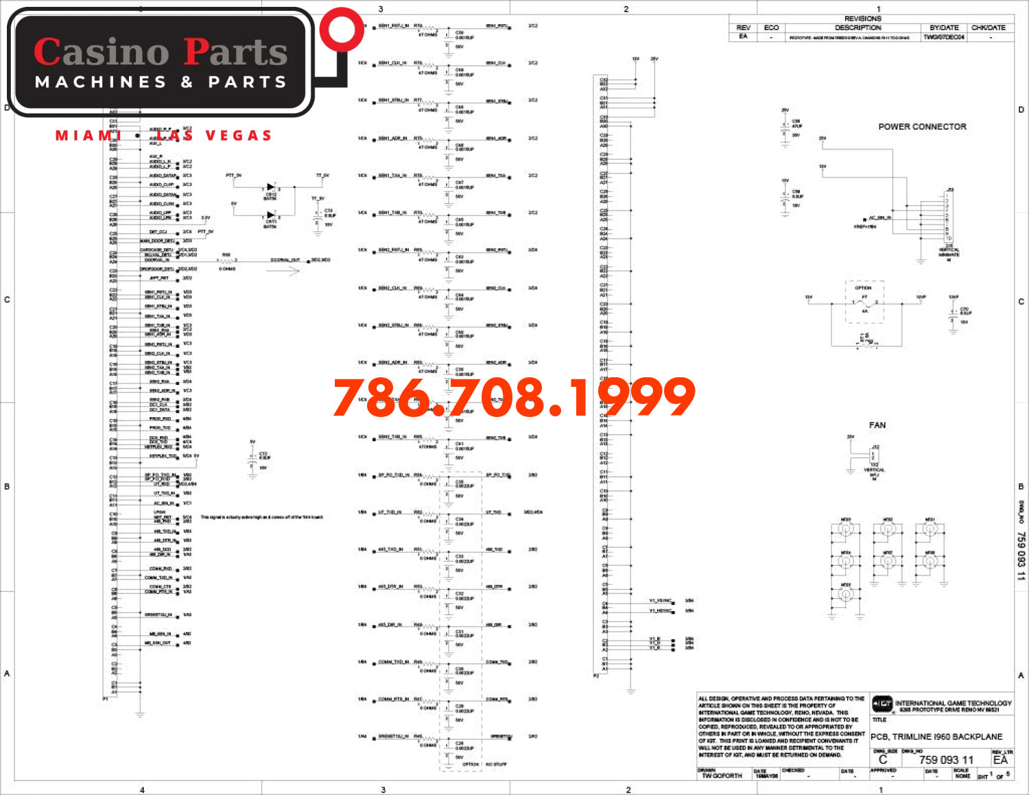 IGT Trimline Motherboard I960 electric circuit board Manuals (Digital Download)