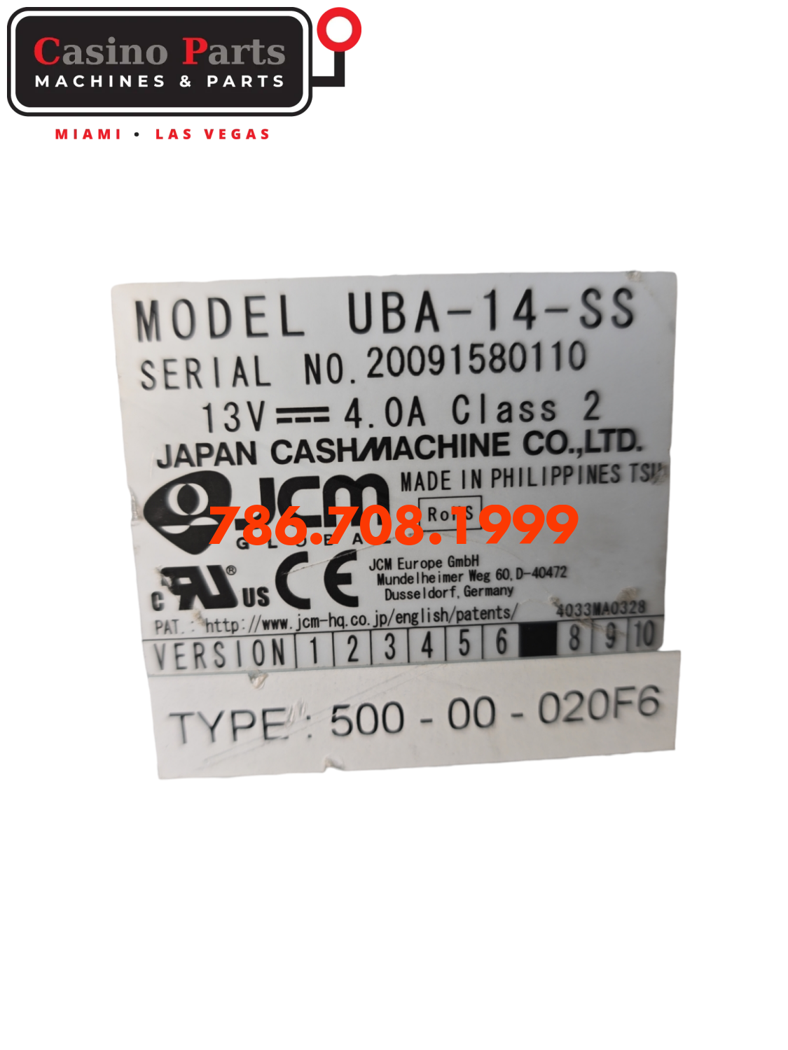 Frame Assembly Jcm Uba-14-Ss